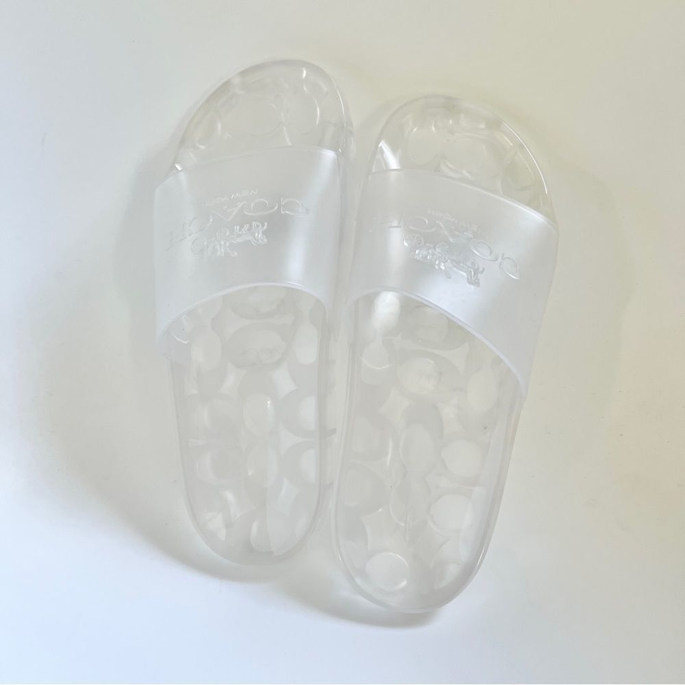Coach Ulyssa Waterproof Slide Sandal in Clear US 5 MSRP $95 NEW